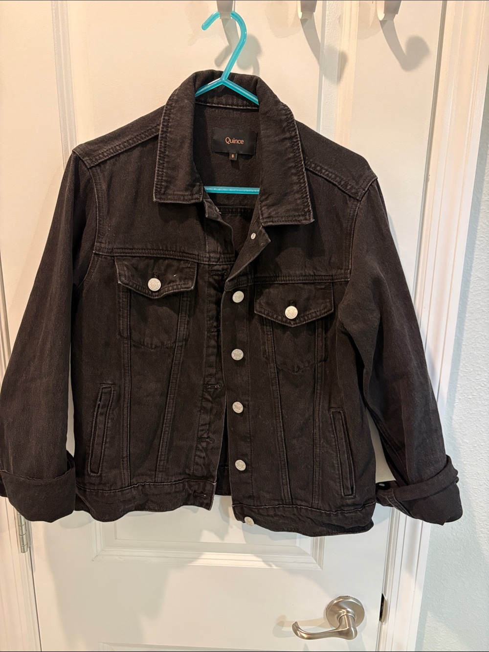 Quince Black Denim Jacket